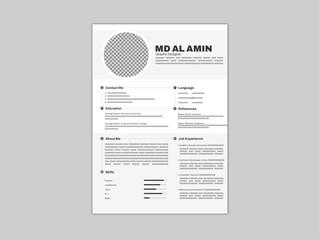 Resume Template, CV Template, Professional Resume Template