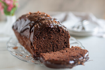 sweet home made dark chocolate cake - 745598007