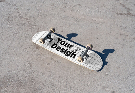 Mockup of customizable skateboard
