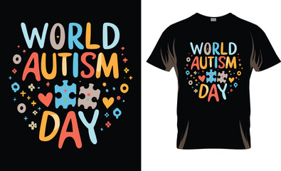 Autism Awareness day T-shirt design,vintage,retro, autism day ribbon t-shirt design,t-shirt design Template,World autism day t shirts design, autism puzzle,6