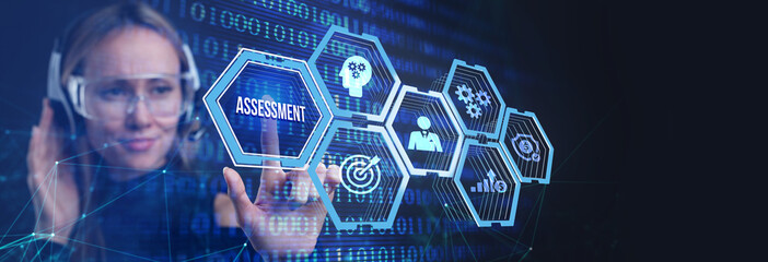 Business, Technology, Internet and network concept. Assessment analysis evaluation measure.