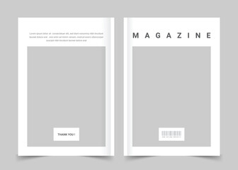 Minimal Magazine Cover Template, Fashion Magazine Cover, Cover Page