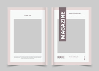 Minimal Magazine Cover Template, Fashion Magazine Cover, Cover Page