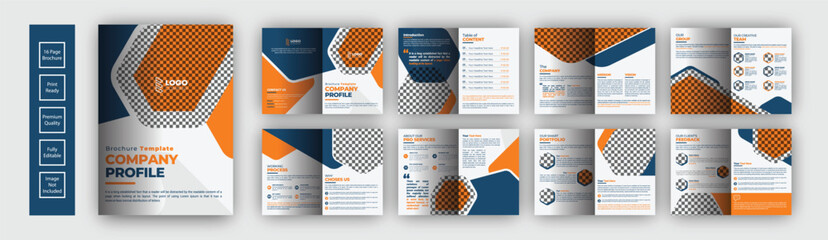 Modern Vector multi page Corporate company profile template design