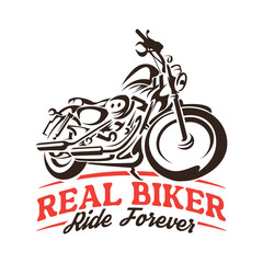 Big Motor biker vector illustration, perfect for biker club logo and t shirt design