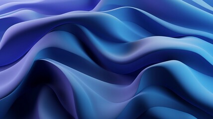 Obraz premium 3D abstract background of navy blue gradient wavy lines in luxury texture style