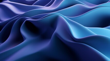 Obraz premium 3D abstract background of navy blue gradient wavy lines in luxury texture style