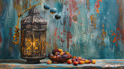 Ramadan Islamic background.  vintage lanterns for Ramadan wishing. Arabic shining lamps. Outline golden decor in Eastern style. Ramadan Kareem greeting card, advertising, discount, poster. 