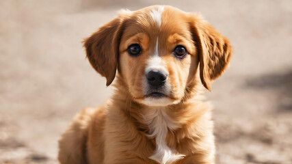 Portrait of a cute puppy