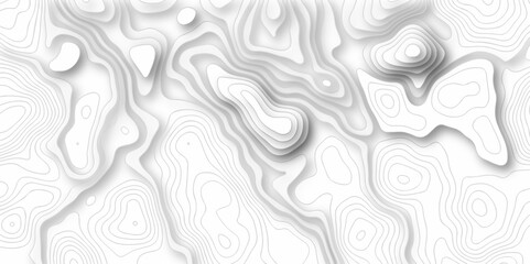	
The stylized height of the topographic map in contour, lines. Topography and geography map grid abstract backdrop. creative cartography illustration. Black and white landscape geographic pattern.