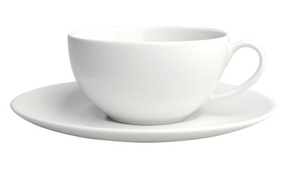 white glass of coffee on a transparent background.