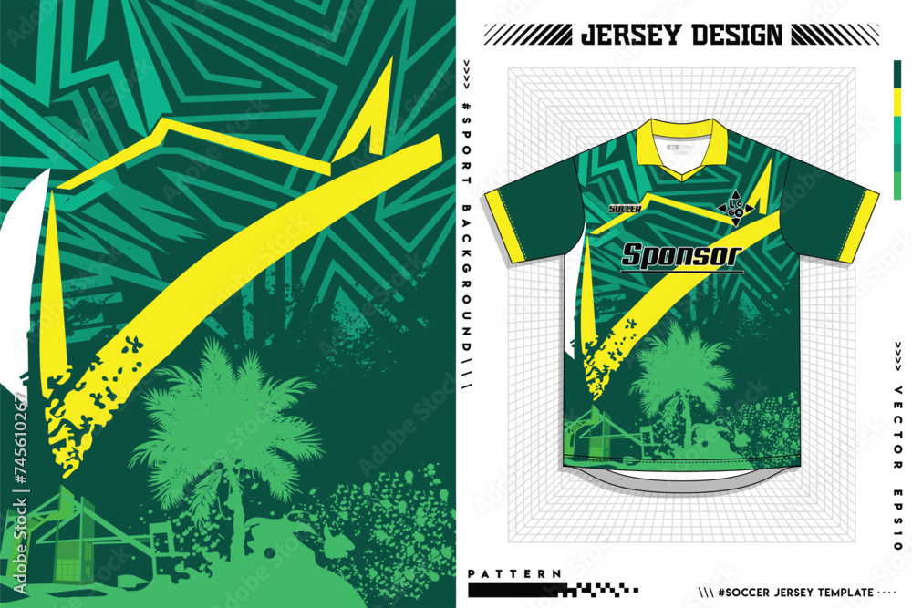 Canvas Prints jersey design template for sublimition raching biker sports soccer adobe stock