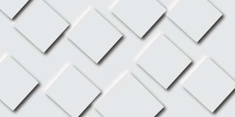 Obraz premium Abstract gray geometric modern square background Neomorphs design. rectangle shape overlap design abstract Minimal style white neomorphism website banner, Vector business presentation background.