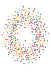 Autumn Confetti Vector White Background. Colorful Foliage Frame Set. Flying Leaf Pattern. Orange Leaf Template.