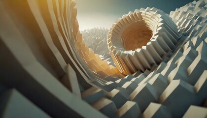 abstract 3d render of a building