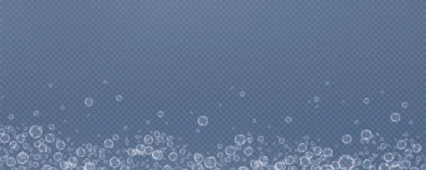 Fotobehang Realistic soap vector bubbles png isolated on transparent background. The effect of falling and flying bubbles. Glass bubble effect.   © Александр Боярин