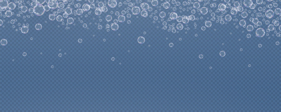 Realistic Soap Vector Bubbles Png Isolated On Transparent Background. The Effect Of Falling And Flying Bubbles. Glass Bubble Effect.	
