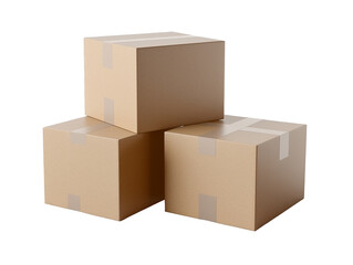 Set of box on transparent background