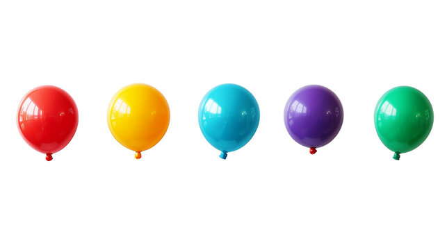 Parties Balons with diferent color isolated on white background