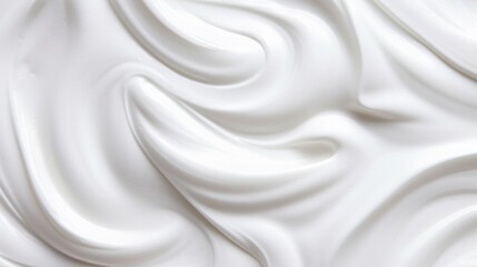 Naklejka premium White cream texture for applying the face skin and body on background. white lotion for advertising Beauty skin care products. advertisement cream, milk, cheese, yogurt