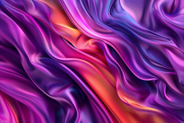 abstract background of colorful satin or silk wavy fabric texture