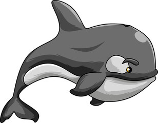 Obraz premium Vector of cute orca whale