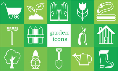 garden icons, icons for vegetable garden, garden, dacha