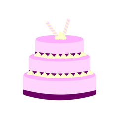 Purple Cake With Cream