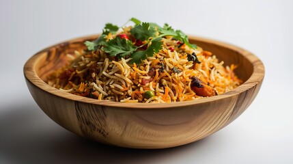 Bowl of Biryani, Indian Biryani in White Bac