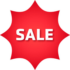 Vector red sale sticker, discount, special offer