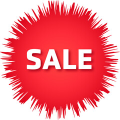 Vector red sale sticker, discount, special offer