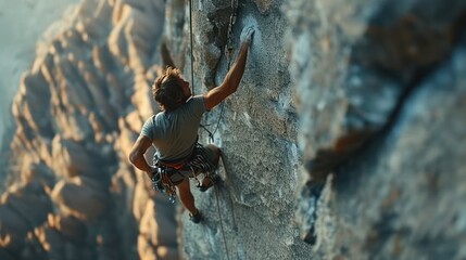  Rock Climber Defying Gravity