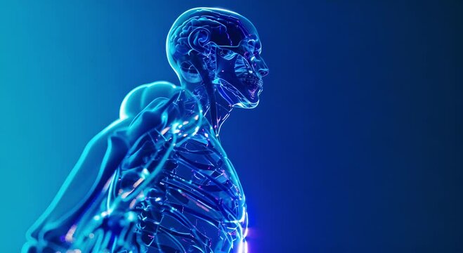 3d animation of human body scanning