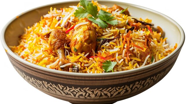 Chicken Biryani in a Bowl PNG Images - Food