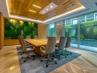 Modern contemporary meeting room in office