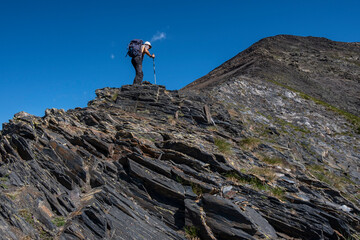 ascent to Cauarere peak, 2660 meters, Hautes-Pyrenees department, France