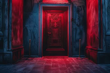  A room with a door that says 'the temple 'on it © Jasmeen
