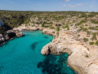 Fototapeta premium Cala Màrmols, ,Santanyi coast, Mallorca, Spain