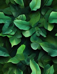 abstract green leaf texture, nature background, tropical leaf Generative AI