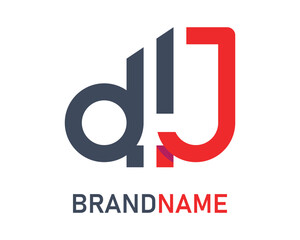 Letter dj logo design template