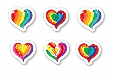 LGBTQ Sticker chic design. Rainbow passion motive lgbtq pride sticker for party diversity Flag illustration. Colored lgbt parade demonstration strong self esteem. Gender speech and rights formation
