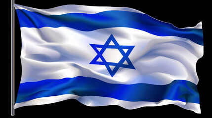 a blue and white flag with a star on it