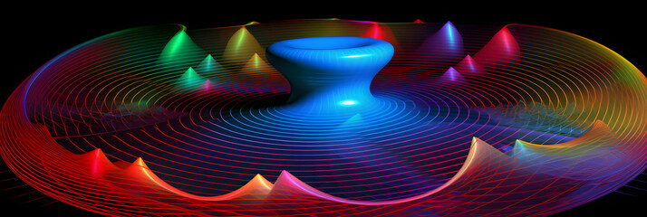 Visualization of Hz Radio Waves: Conceptual Illustration of Frequency and Signal Propagation