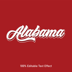 Alabama text effect vector. Editable college t-shirt design printable text effect vector. 3d text effect vector.