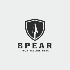 spear logo vector vintage illustration template icon graphic design