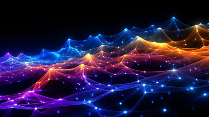 Obraz premium a colorful lines and dots