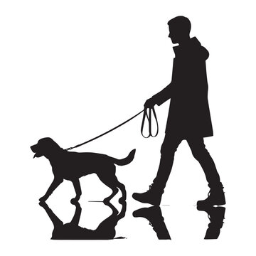 person and dog