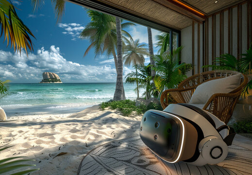 Virtual reality vacation platforms providing immersive travel experiences from the living room