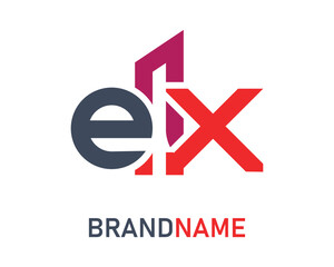 Letter ex logo design template