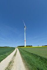 Windkraft, Windrad, Felder,  Feldlandschaft